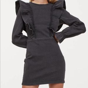 SOLD! BRAND NEW H&M ruffled-trimmed denim dress